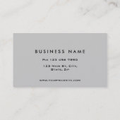 プロフェッショナルプエレガントレーングモダンレーシンプル 名刺 (裏面)