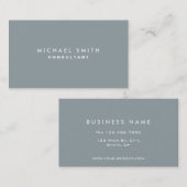 プロフェッショナルプエレガントレーングレシンプルー 名刺 (正面/裏面)