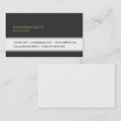 プロフェッショナルプエレガントレーンシンプルブラックグルーポン 名刺 (正面/裏面)