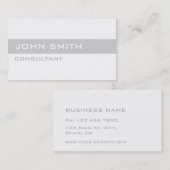 プロフェッショナルプエレガントレーンシンプルホモダンワイト 名刺 (正面/裏面)