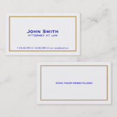 プロフェッショナルプエレガントレーン弁護士ホワイシンプルト 名刺 (正面/裏面)