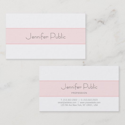 プロフェッショナルプモダンラお洒落インラグジュアリー 名刺 (正面/裏面)