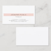 プロフェッショナルプモダンラお洒落イン赤面ピンク 名刺 (正面/裏面)