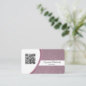 プロフェッショナルプラムグリッターQRコードテンプレート 名刺 (スタンド正面)