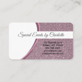 プロフェッショナルプラムグリッターQRコードテンプレート 名刺 (裏面)