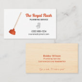 プロフェッショナルプランジャー請負業者の配管系統サービス 名刺 (正面/裏面)