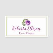 プロフェッショナルプランナーパープルウォーター色バラフローラ 名札 (正面)