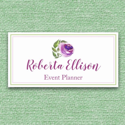 プロフェッショナルプランナーパープルウォーター色バラフローラ 名札