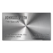 プロフェッショナルプレインスライバーラジアルメタリックルック マグネット名刺 (正面)