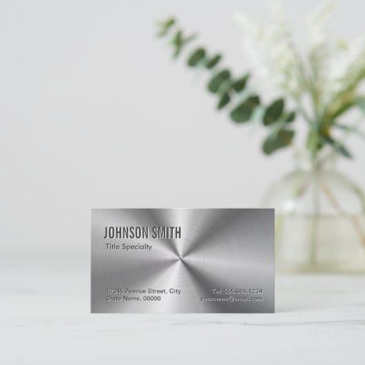 プロフェッショナルプレインスライバーラジアルメタリックルック 名刺 (スタンド正面)