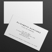 プロフェッショナルプレインホワイトジェネリックデザインシンプル 名刺