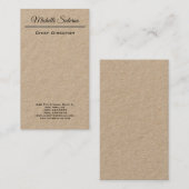 プロフェッショナルプレインミニマリストモダンカスタム 名刺 (正面/裏面)