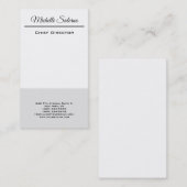 プロフェッショナルプレインミニマリストモダンシンプル 名刺 (正面/裏面)