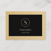 プロフェッショナルプレインモノグラムブラックゴールデン 名刺 (正面)