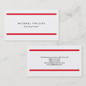 プロフェッショナルプレインレッドストライプオリジナル 名刺 (正面/裏面)