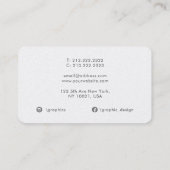 プロフェッショナルプレミアムパールグレーモノグラムの 名刺 (裏面)