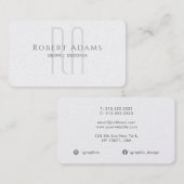 プロフェッショナルプレミアムパールグレーモノグラムの 名刺 (正面/裏面)