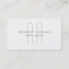 プロフェッショナルプレミアムパールグレーモノグラムの 名刺