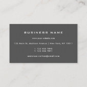 プロフェッショナルプレーンエレガントグレイモダンと 名刺 (裏面)