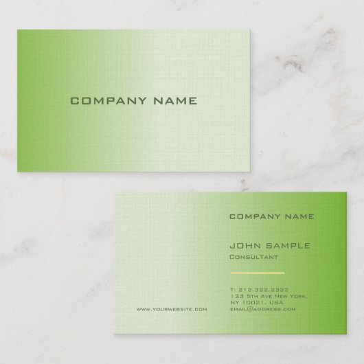 プロフェッショナルプレーンエレガントプレミアムリネンラグジュアリー 名刺 (正面/裏面)