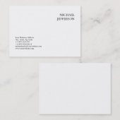 プロフェッショナルプレーンクラシカルブラック&ホワイト 名刺 (正面/裏面)