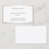 プロフェッショナルプレーンシンプルエレガントデザインモダン 名刺 (正面/裏面)