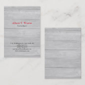 プロフェッショナルプレーンシンプルグレーユニークウッド 名刺 (正面/裏面)