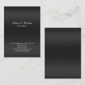 プロフェッショナルプレーンシンプルグレー背景ユニーク 名刺 (正面/裏面)