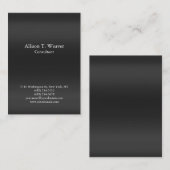 プロフェッショナルプレーンシンプルグレー背景ユニーク 名刺 (正面/裏面)