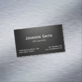 プロフェッショナルプレーンマットブラックシンプル-スタイリッシュ マグネット名刺 (インサイチュ)