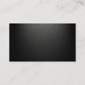 プロフェッショナルプレーンマットブラックシンプル-スタイリッシュ 名刺 (裏面)