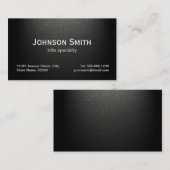 プロフェッショナルプレーンマットブラックシンプル-スタイリッシュ 名刺 (正面/裏面)
