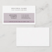 プロフェッショナルプレーンモダンカラーエレガントデザイン 名刺 (正面/裏面)