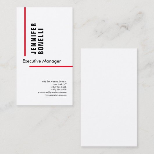 プロフェッショナルプレーンモダントレンディー絹 名刺 (正面/裏面)