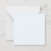 プロフェッショナルプレーンモダンミニマリストアリスブルー ノートカード (裏面)