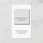 プロフェッショナルプレーンモダンミニマリストグレーホワイト 名刺 (正面)