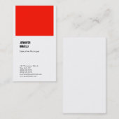 プロフェッショナルプレーンモダンミニマリスト赤 名刺 (正面/裏面)