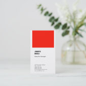 プロフェッショナルプレーンモダンミニマリスト赤 名刺 (スタンド正面)