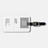 プロフェッショナルプレーンモダンミニマリスト追加ロゴ ラゲッジタグ (正面横)