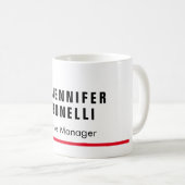 プロフェッショナルプレーンモダンミニマリスト コーヒーマグカップ (正面右)