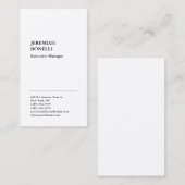 プロフェッショナルプレーンモダンミニマル上絹 名刺 (正面/裏面)