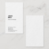プロフェッショナルプレーンモダンミニマル厚トレンディー 名刺 (正面/裏面)