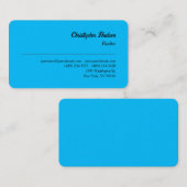 プロフェッショナルプレーン不動産仲介業者実在エテートスカイブルー 名刺 (正面/裏面)