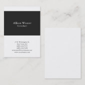 プロフェッショナルプレーン垂直ダークグレーユニーク白 名刺 (正面/裏面)