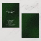 プロフェッショナルプレーン垂直緑ユニーク白 名刺 (正面/裏面)