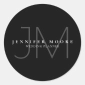 プロフェッショナルプレーン白黒モノグラム ラウンドシール (正面)