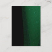 プロフェッショナルプレーン緑の黒の背景ユニーク 名刺 (裏面)