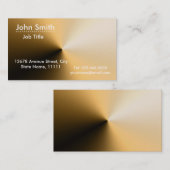 プロフェッショナルプレーン金ゴールドブラウンラジアルメタリックルック 名刺 (正面/裏面)