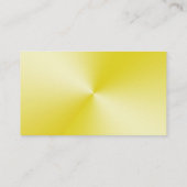 プロフェッショナルプレーン黄色の放射状メタリックルック 名刺 (裏面)