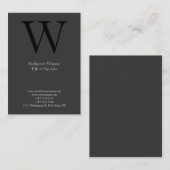 プロフェッショナルプレーン・グレー・ブラック・モノグラム 名刺 (正面/裏面)